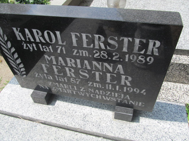 Marianna Ferster Zduńska Wola parafia - Grobonet - Wyszukiwarka osób pochowanych