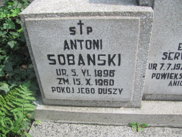 Antoni Sobański 1896 Zduńska Wola parafia - Grobonet - Wyszukiwarka osób pochowanych