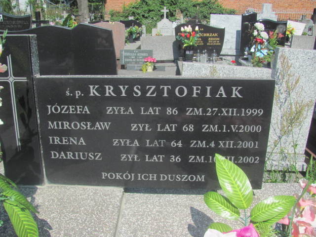 Józefa Krysztofiak Zduńska Wola parafia - Grobonet - Wyszukiwarka osób pochowanych