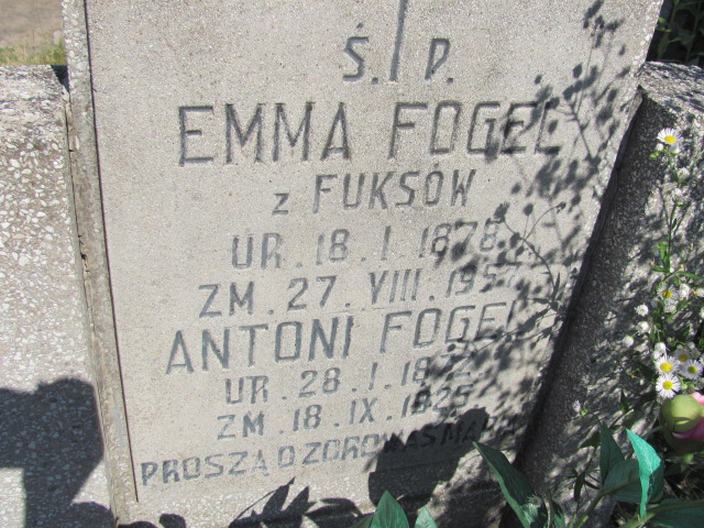 Grób Antoni Fogel