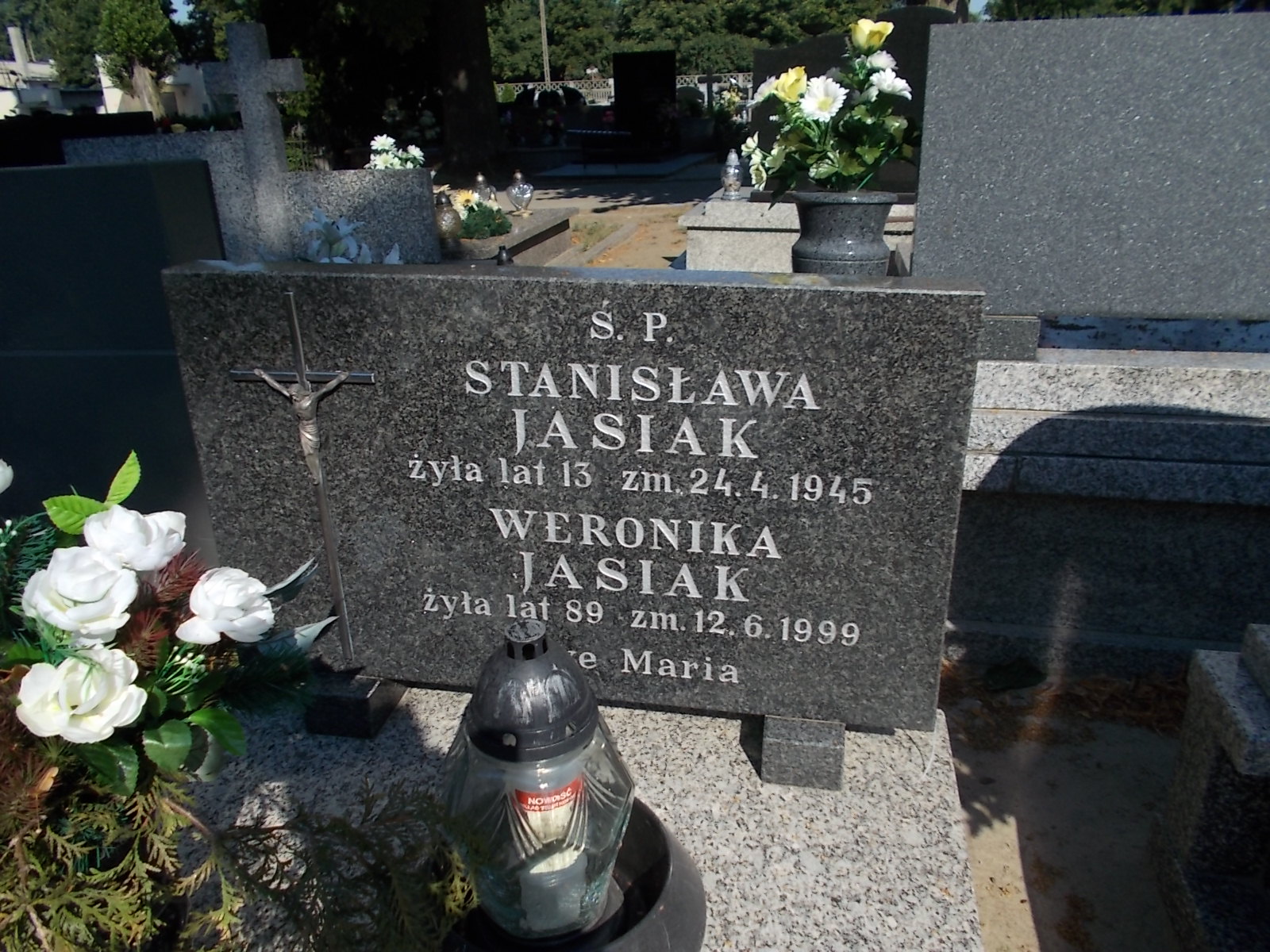 Weronika Jasiak Zduńska Wola parafia - Grobonet - Wyszukiwarka osób pochowanych