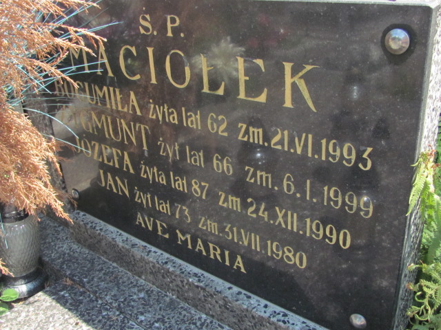 Józefa Maciołek Zduńska Wola parafia - Grobonet - Wyszukiwarka osób pochowanych