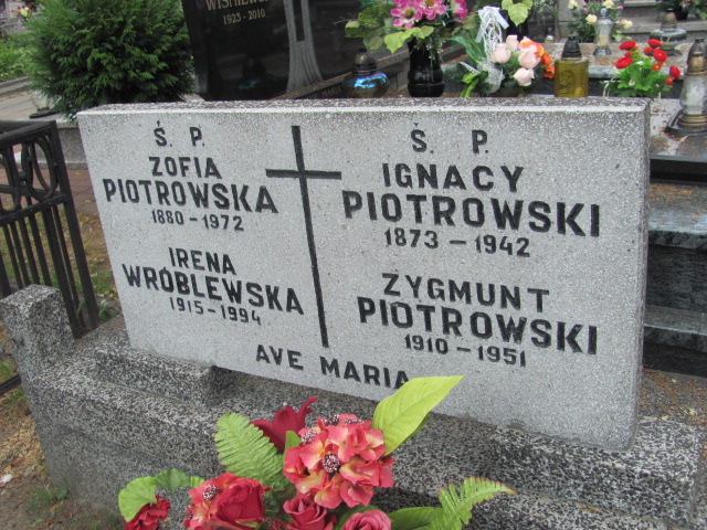 Ignacy Piotrowski 1872 Zduńska Wola parafia - Grobonet - Wyszukiwarka osób pochowanych