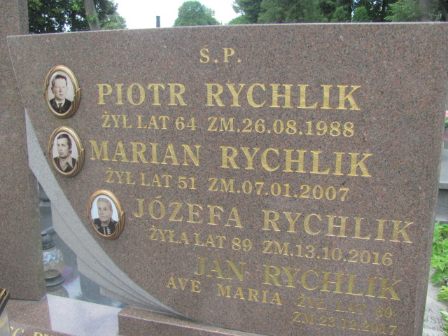 Marian Rychlik Zduńska Wola parafia - Grobonet - Wyszukiwarka osób pochowanych